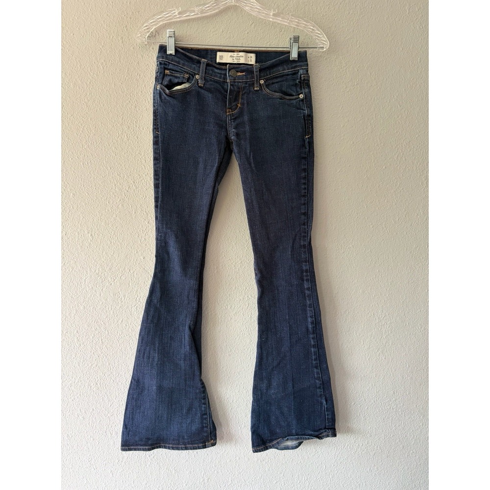 Abercrombie & Fitch Perfect Stretch Bootcut Jeans Womens 24X31 Flare Dark Wash